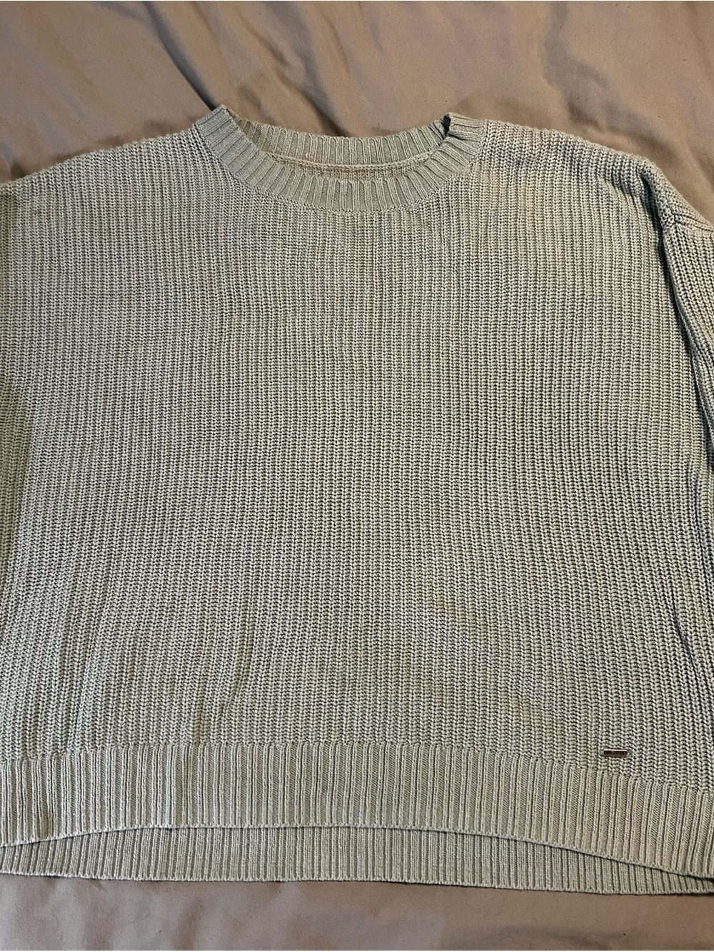 Hollister Women's Crewneck Sweater in Mint Green